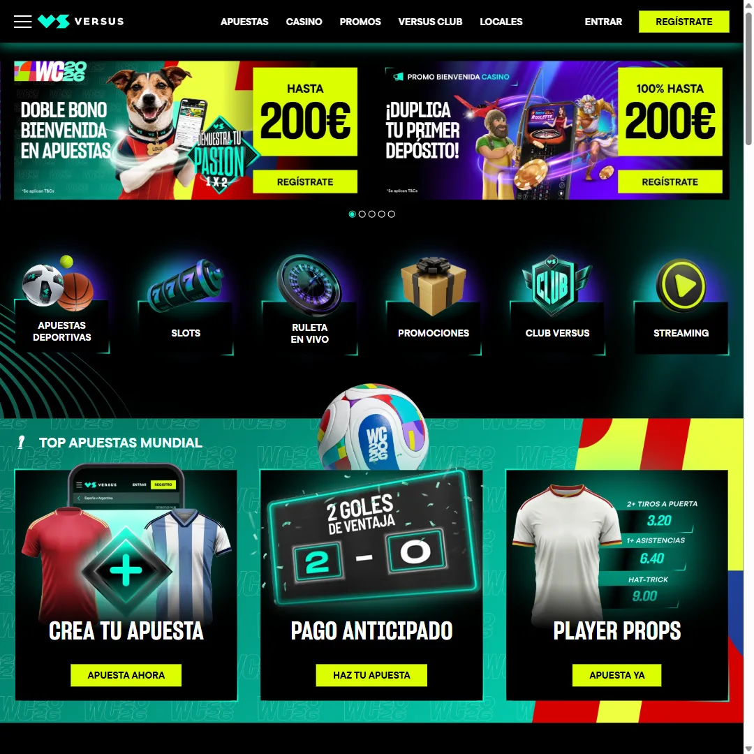 Captura oficial de la app de Versus en la App Store española